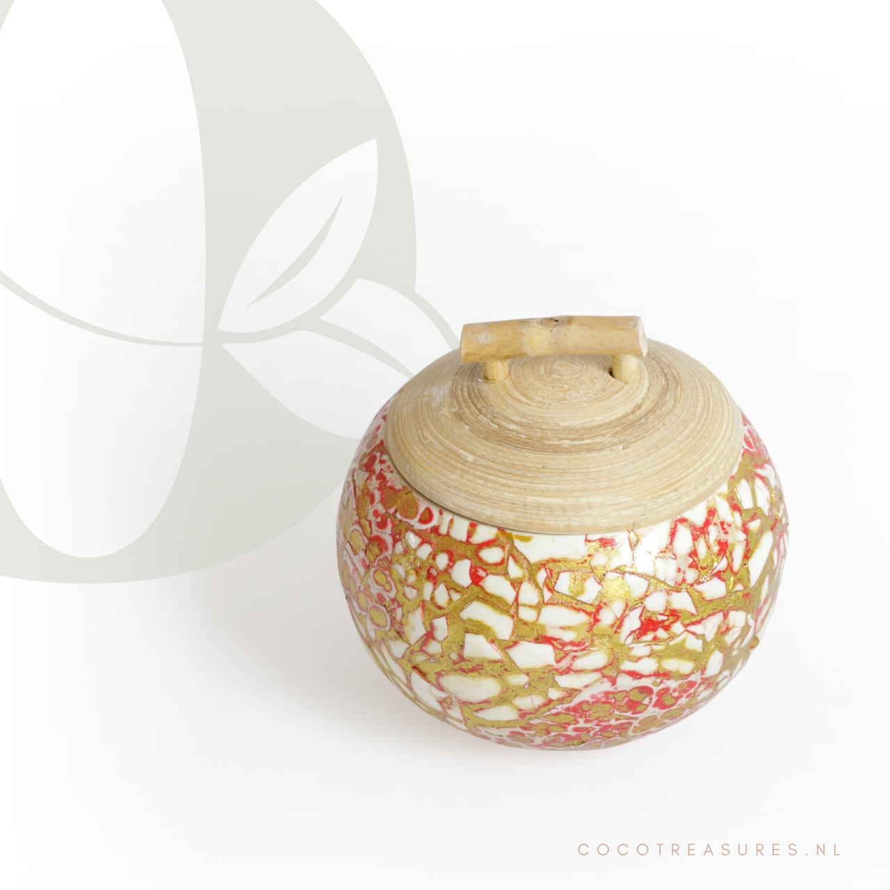 Potje bamboe rond | Eggshell