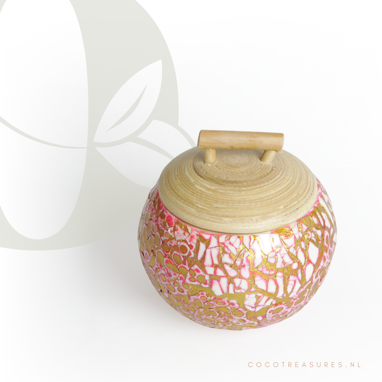 Potje bamboe rond | Eggshell