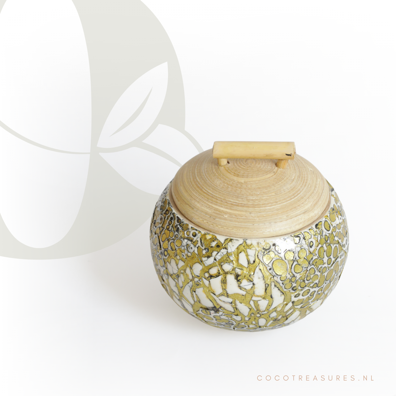 Potje bamboe rond | Eggshell